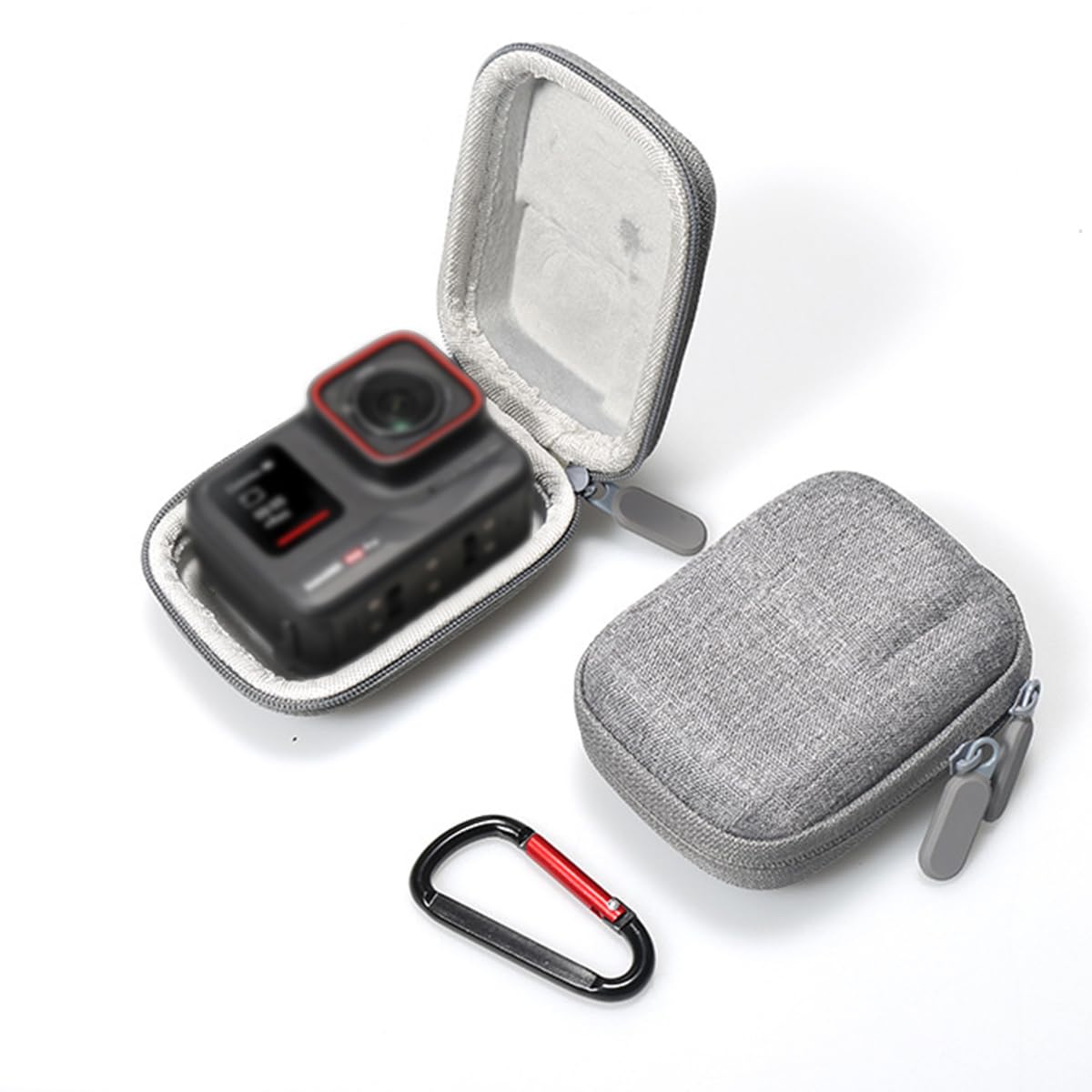 ZORBES Carry Case for Insta360 Ace/Ace Pro Action Camera EVA Hard Case Anti-Scratch Carrying Case with Carabiner Dual Zipper Protective Carry Case Compatible with Mount Attachment(Gray) ZORBES Carry Case for Insta360 Ace/Ace Pro Action Camera EVA Hard Case Anti-Scratch Carrying Case with Carabiner Dual Zipper Protective Carry Case Compatible with Mount Attachment(Gray)